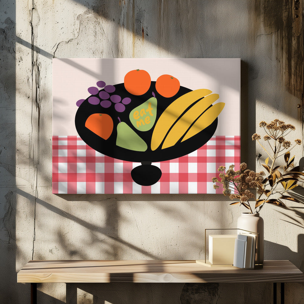 Die Obstschale (iss mich) | Leinwand