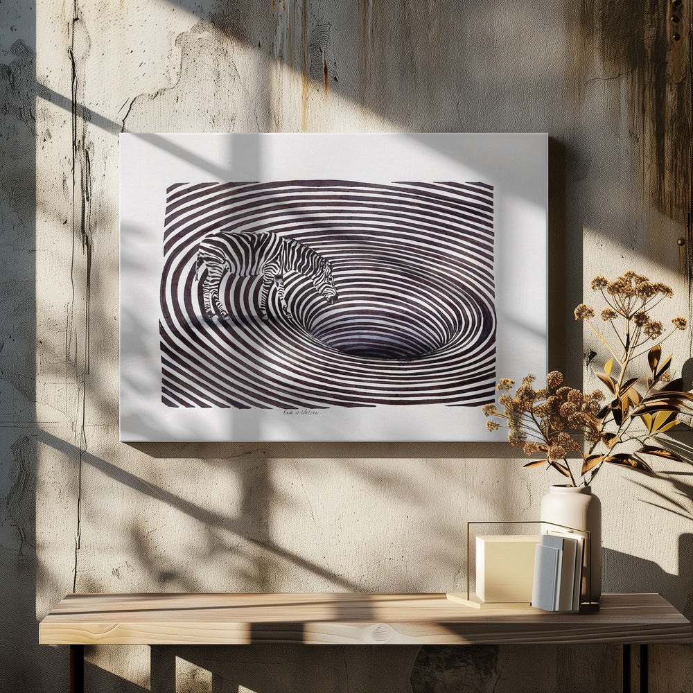 Zebra bei Bronze | Leinwand
