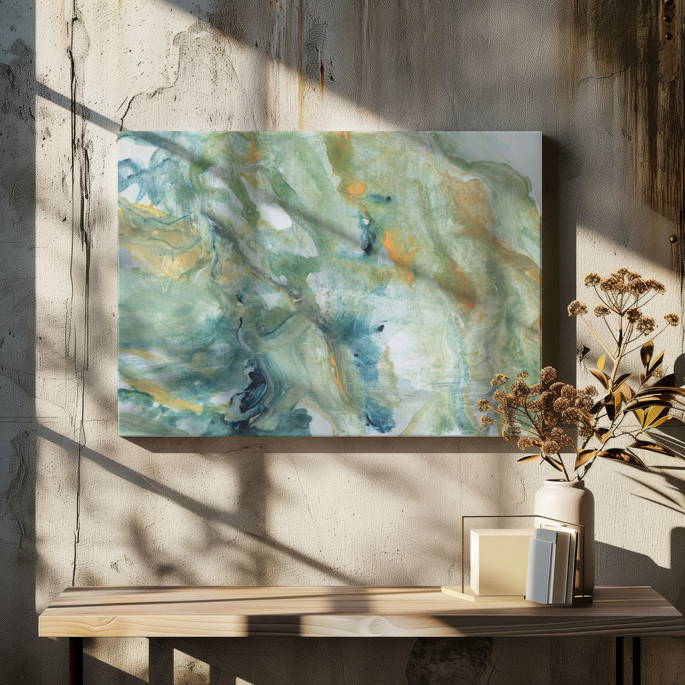 Blaue abstrakte Formen | Leinwand