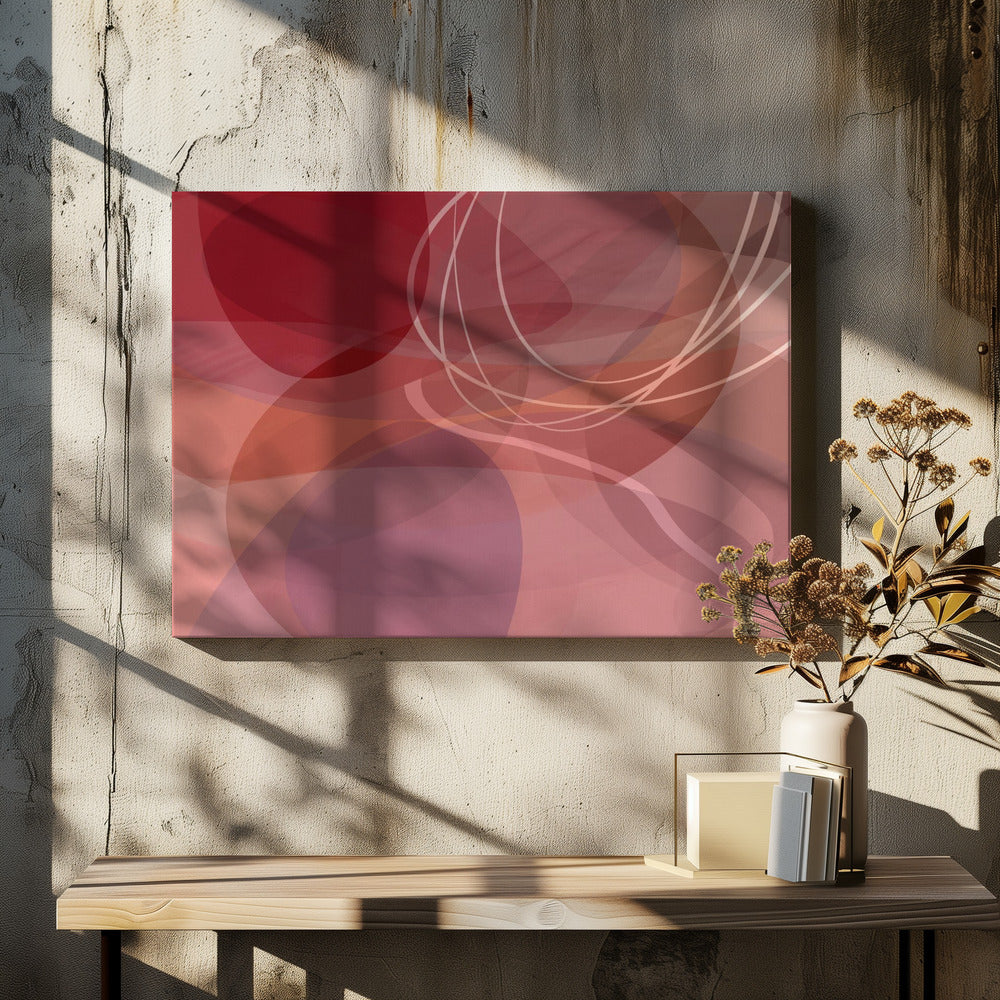 Dusty Rose Shapes 2 | Leinwand