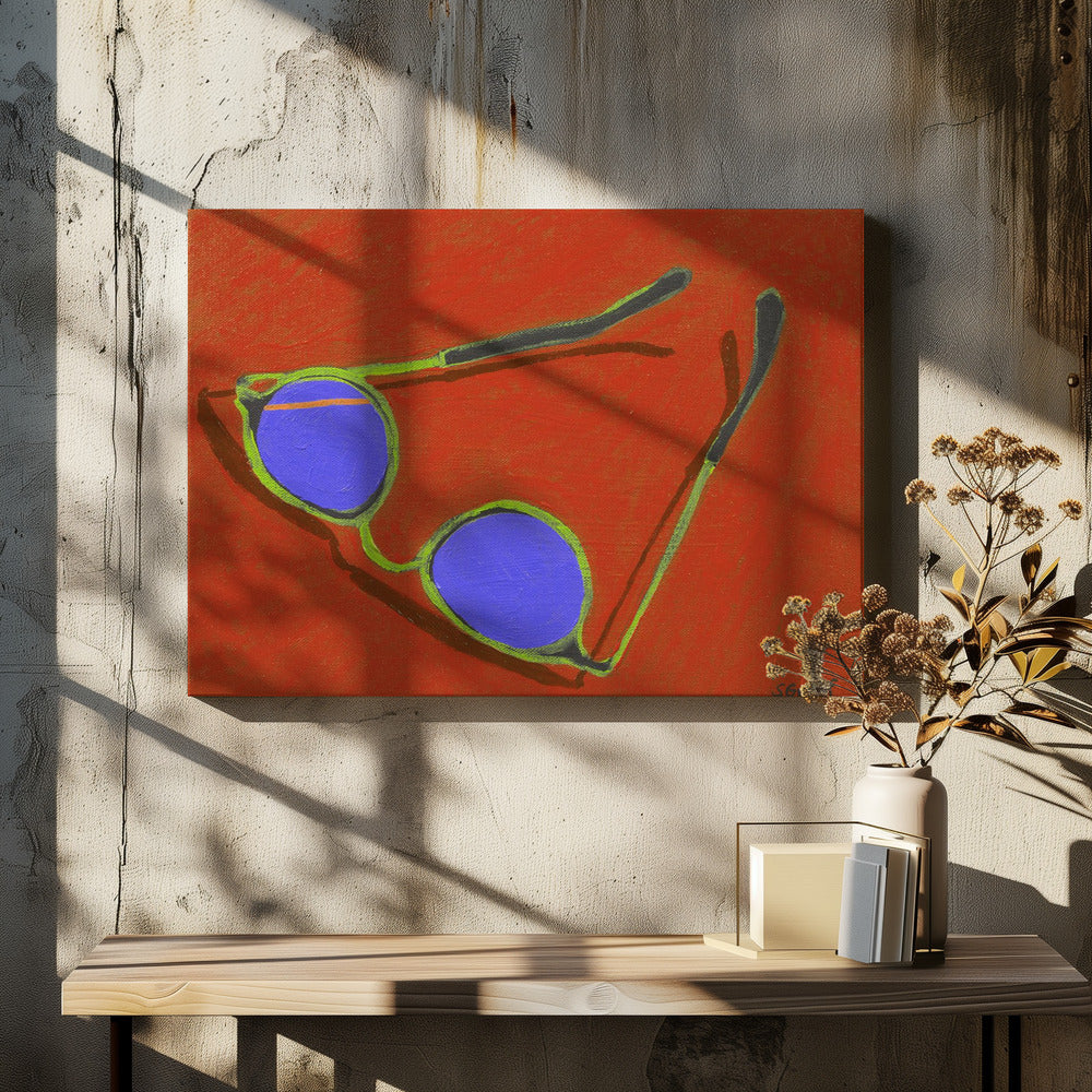 Sunglasses On Red | Canvas
