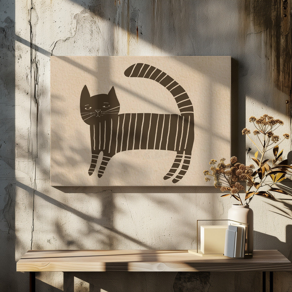 Katzen-KinderzimmerBraun | Leinwand