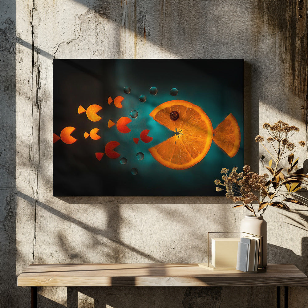 Oranger Fisch | Leinwand