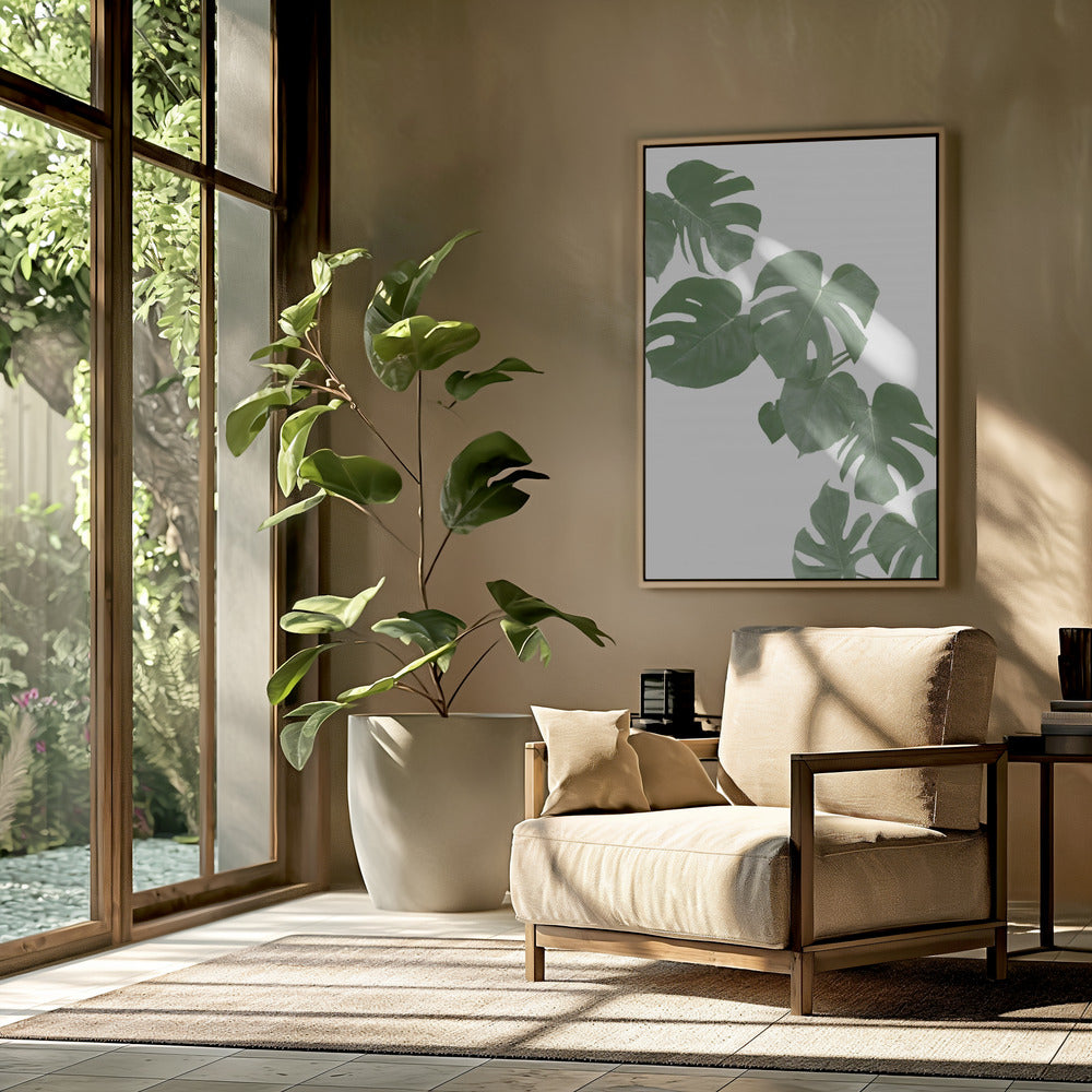 Monstera Aqua 02 | Poster
