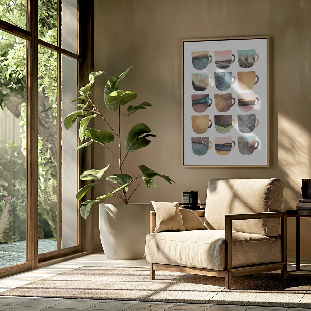Erdige Kaffeetassen | Poster