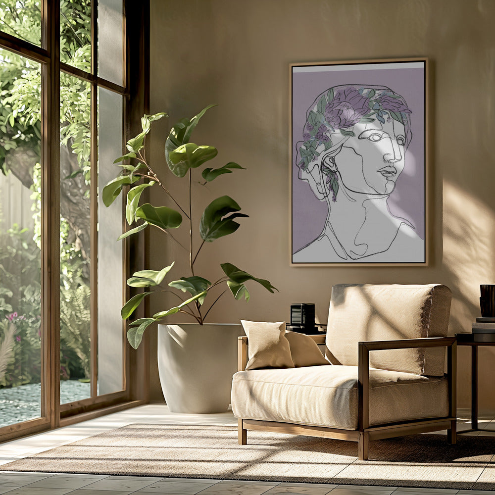 Florale Umriss-Muse | Poster