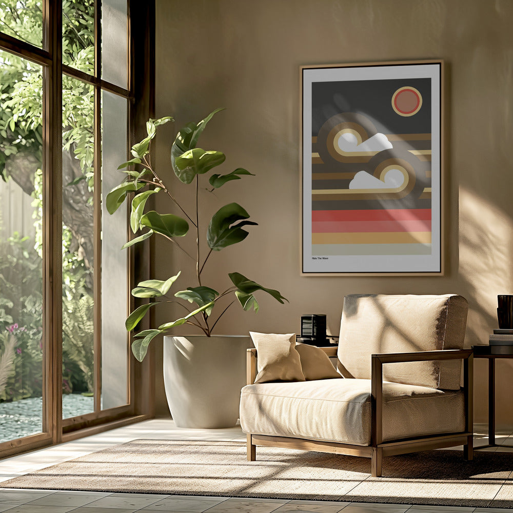 Sonnenuntergang auf der Welle | Poster