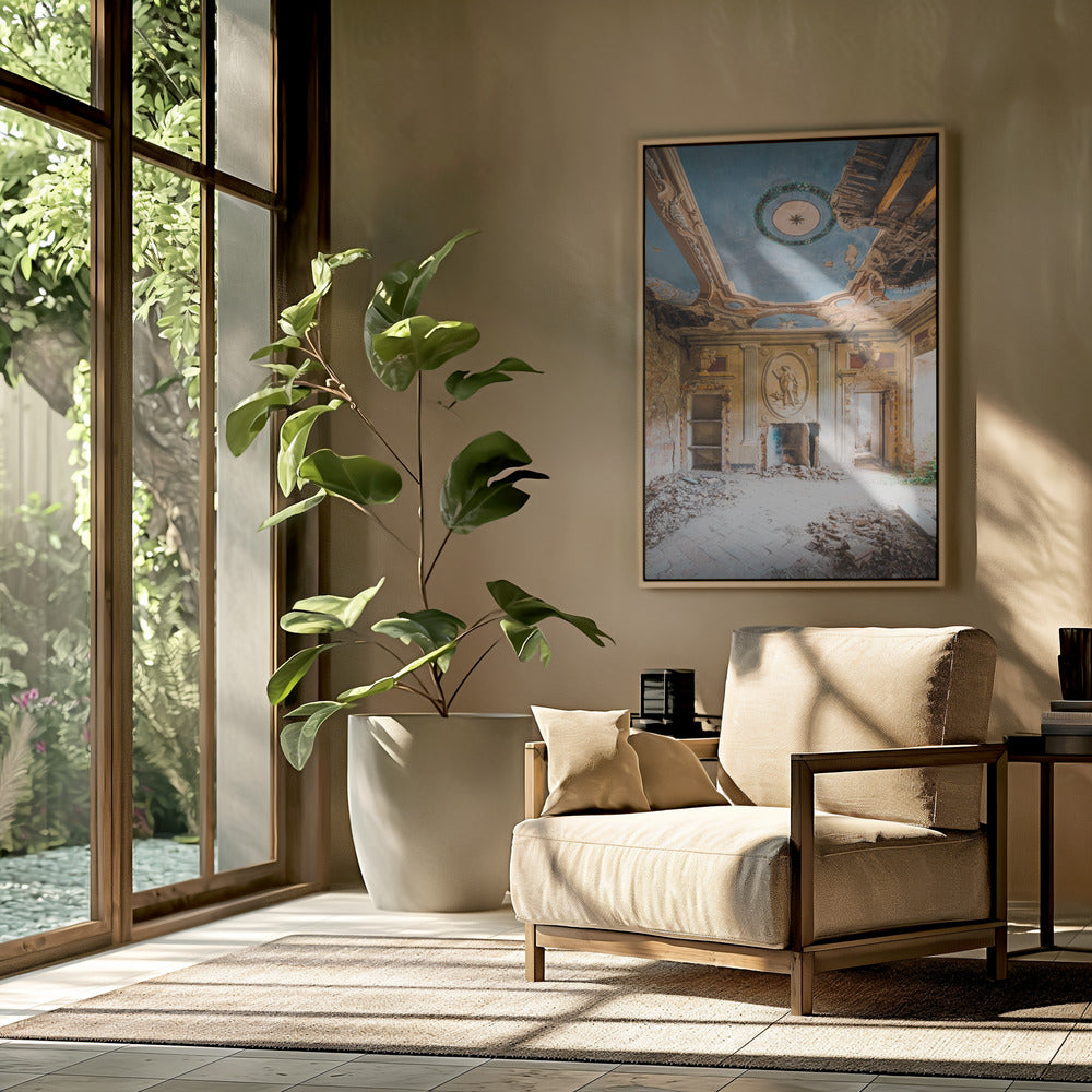 Verlassene Villa mit Fresko | Poster