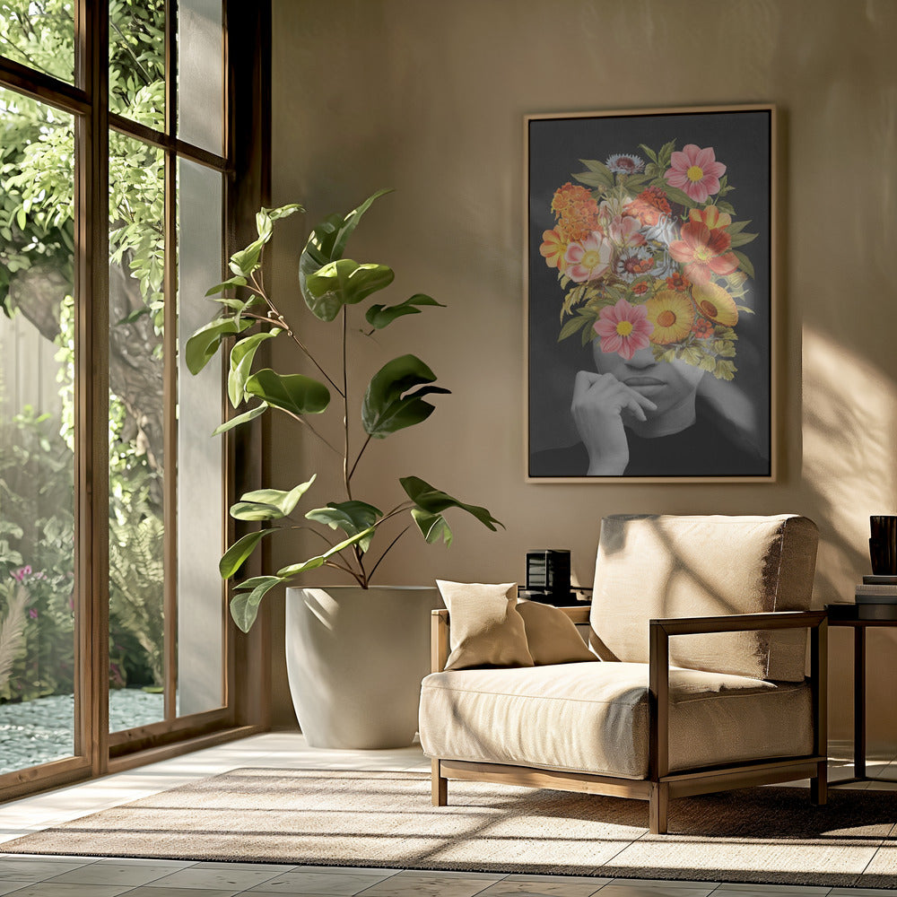 Bunter Vintage-Blumenstrauß | Poster