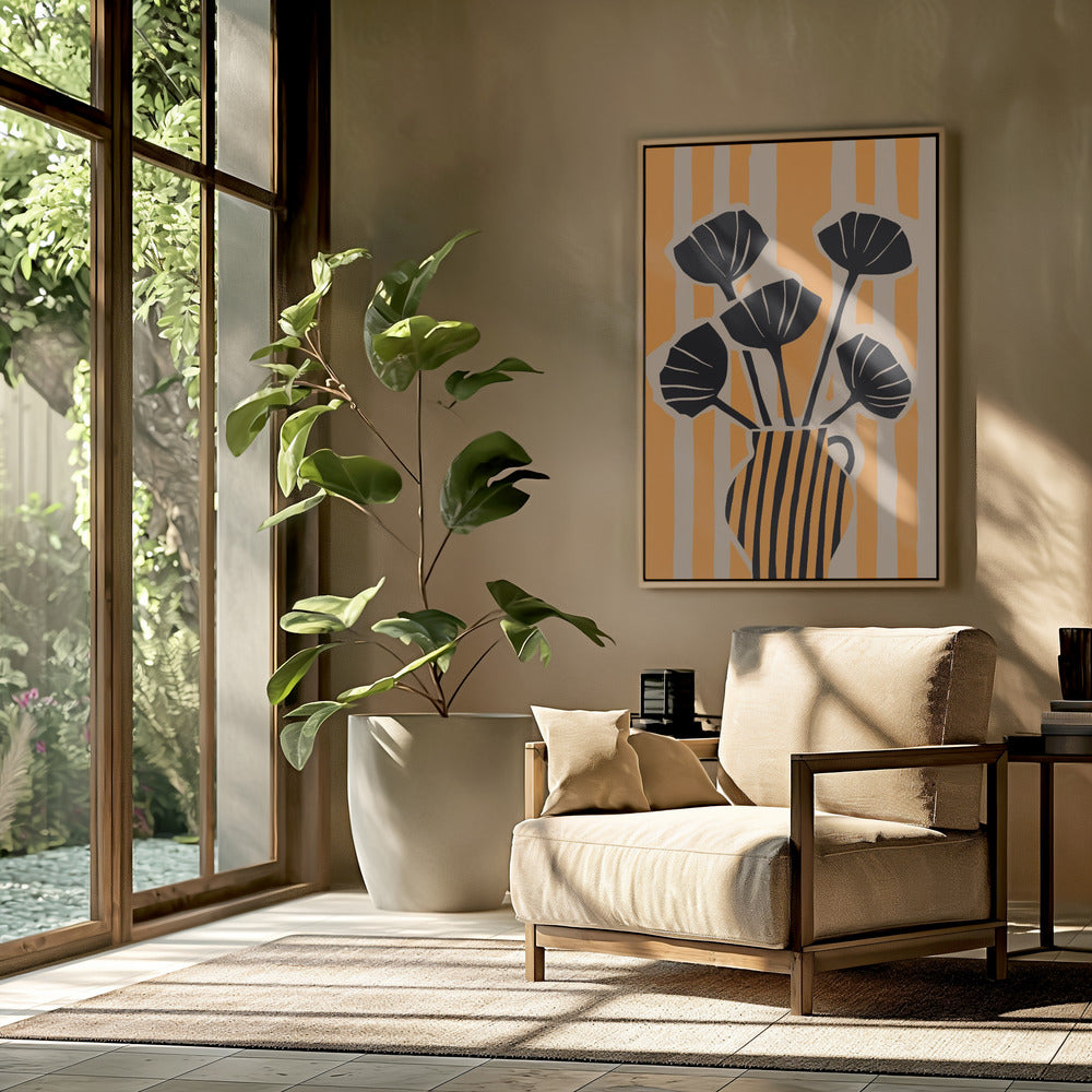 Kräftige Blumenstreifen | Poster