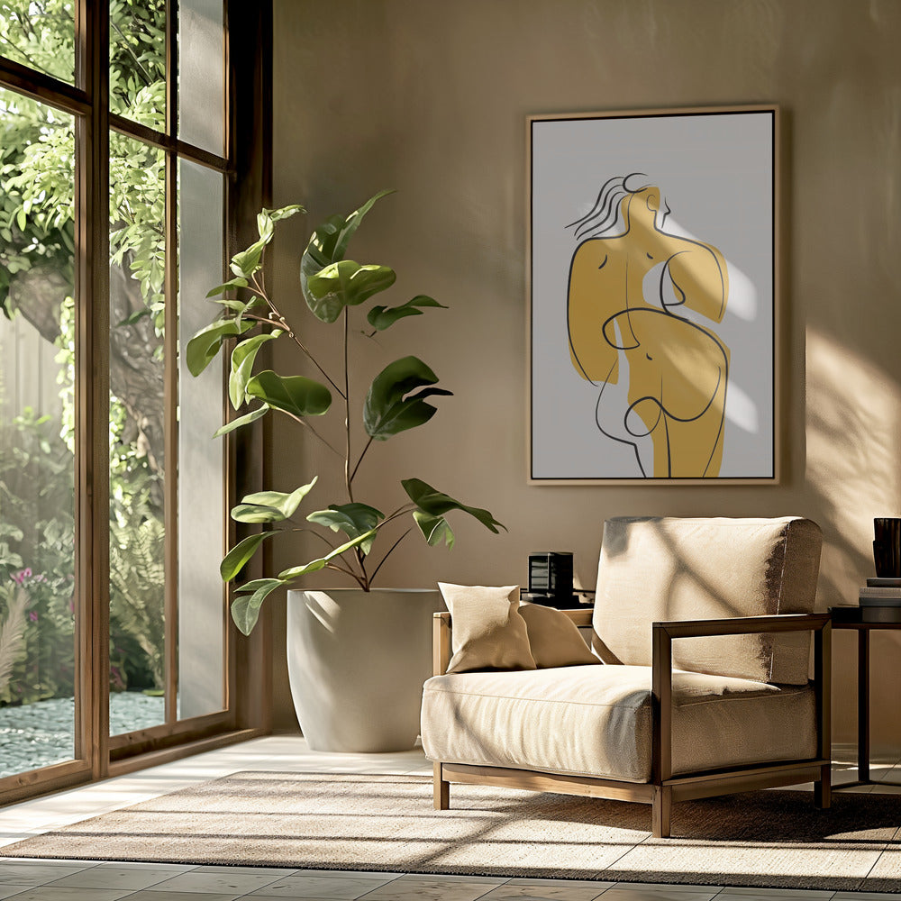 Lines and Curves In Nude | Poster