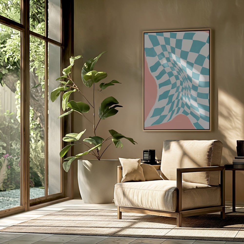 Line Drying Fabric In the Wind | Poster