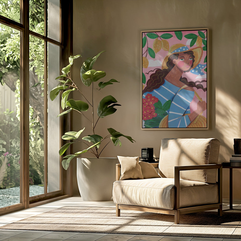 Porträt einer Frau an der Amalfiküste, Italien | Poster