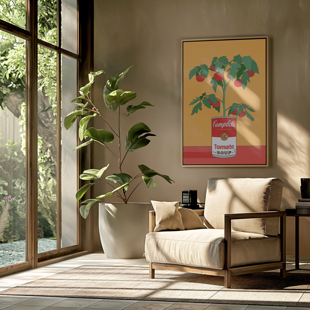 Campbells Suppe Tomatenpflanze Retro Illustration | Poster