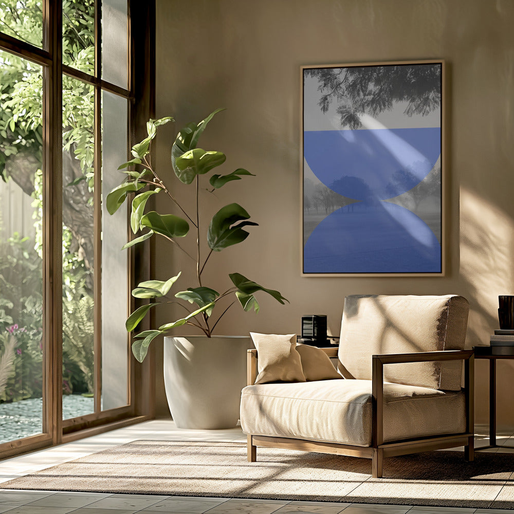 Nebliger blauer Horizont | Poster