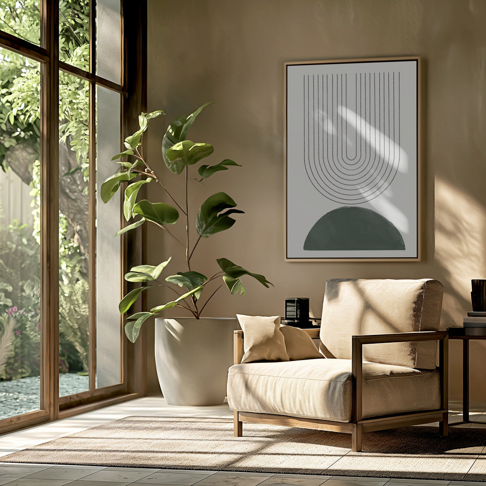 Green Mid Century Modern No.5 | Poster