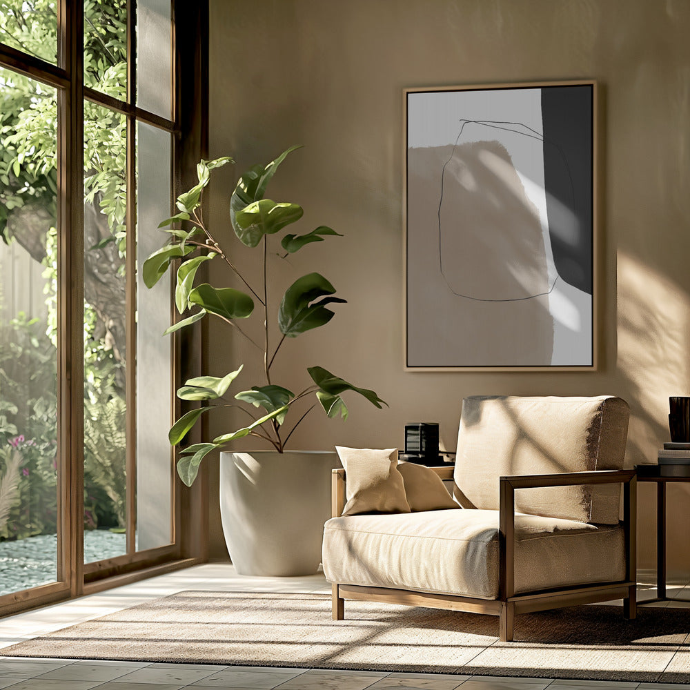 Abstrakte Linienlandschaft | Poster