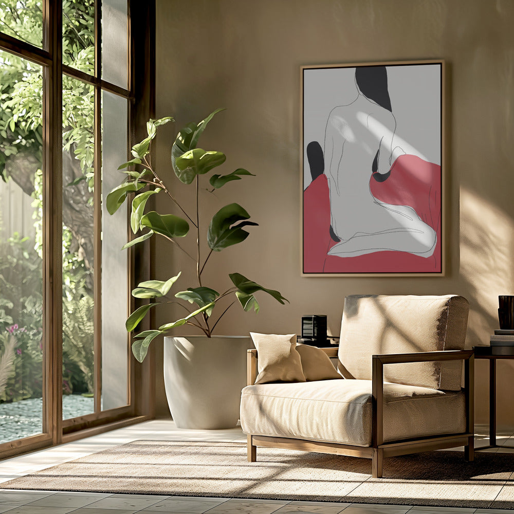 Aktfigur in dynamischer Pose | Poster