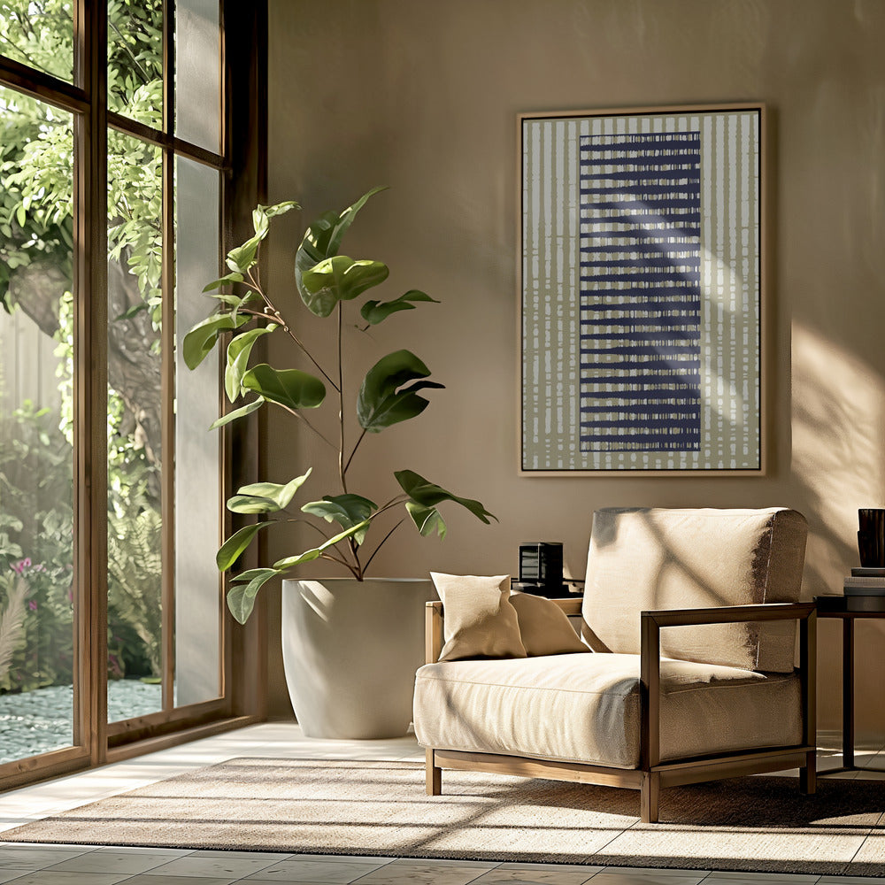 Geometric Pattern with Vertical Stripes | Poster