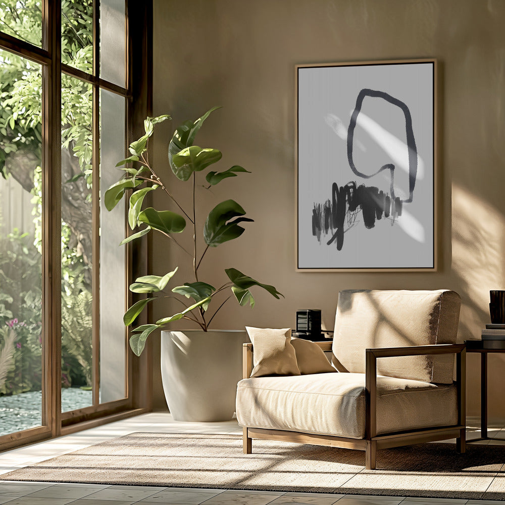 Monochromer Fluss | Poster