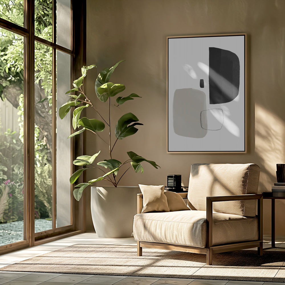 Monochrome Formen | Poster