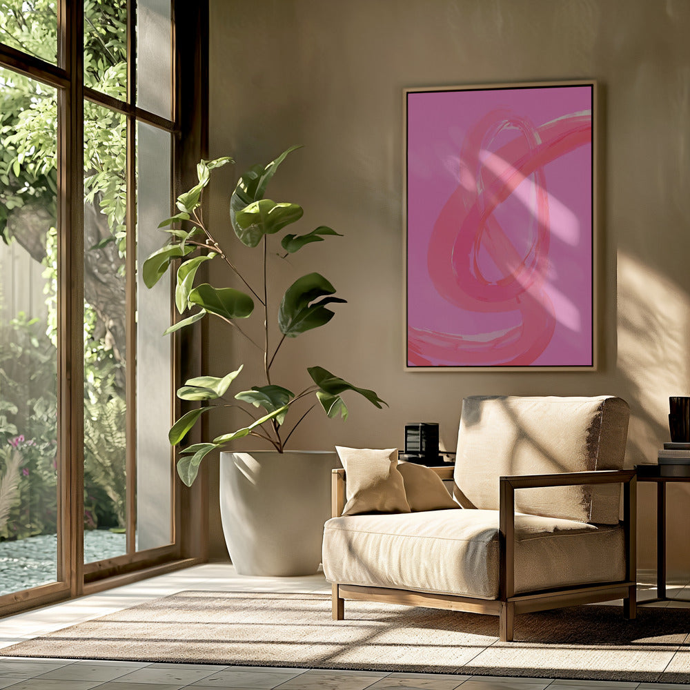 Leuchtend rosa Wirbel | Poster