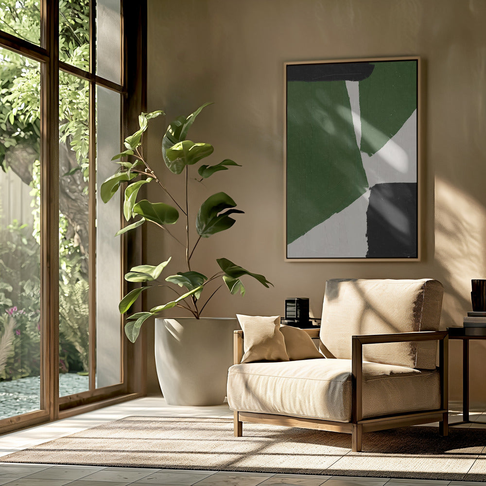 Abstract Green Shapes | Poster