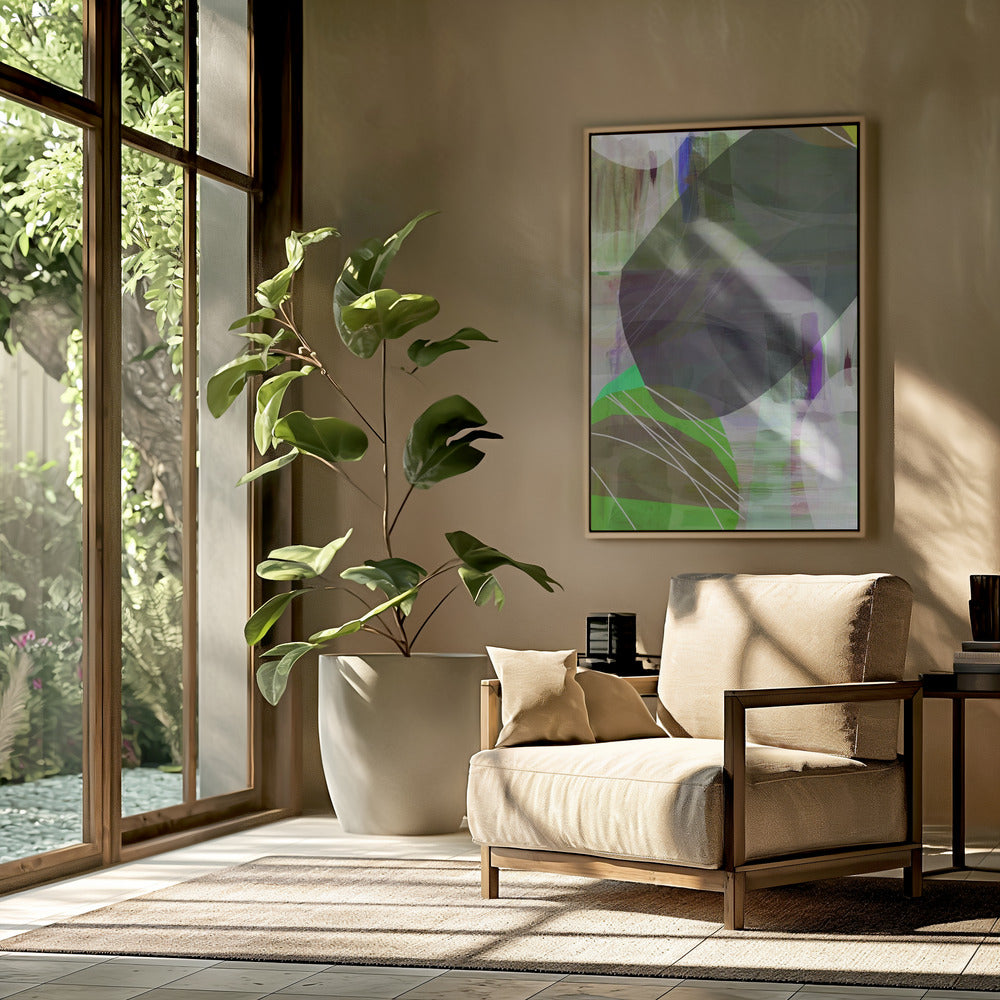 Abstract Green Shapes 1 | Poster