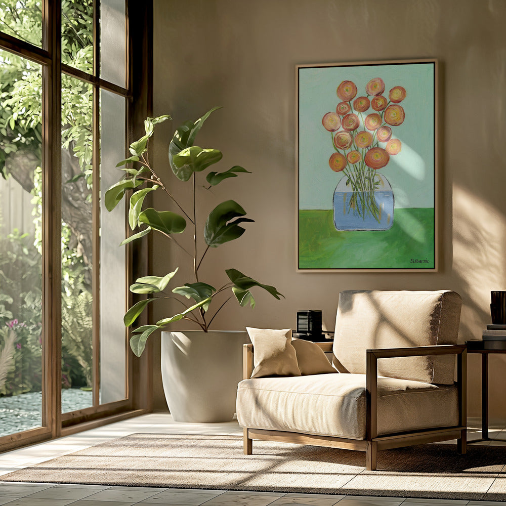 Mohnblumen in der Vase | Poster