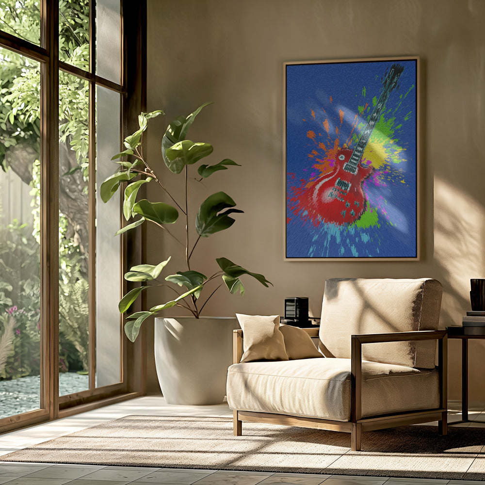 Electric guitar pop art explosion | Poster