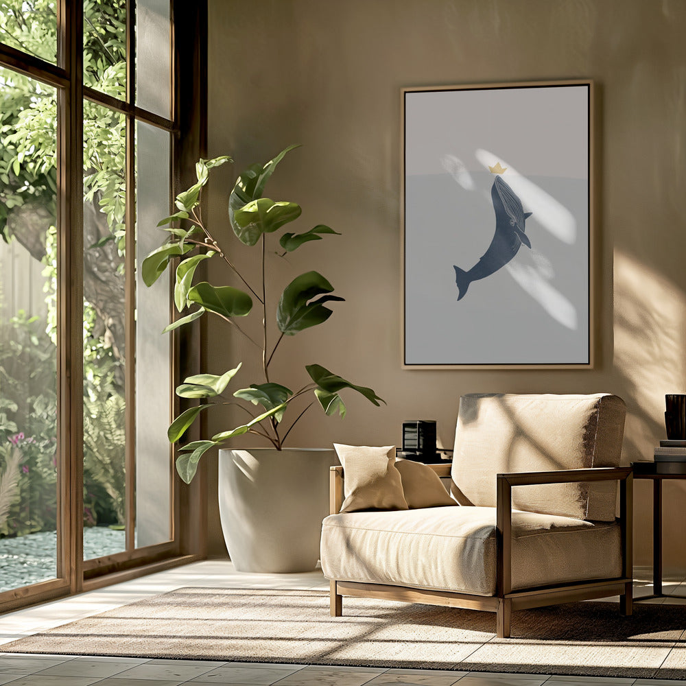 Blauwal-Segelboot | Poster