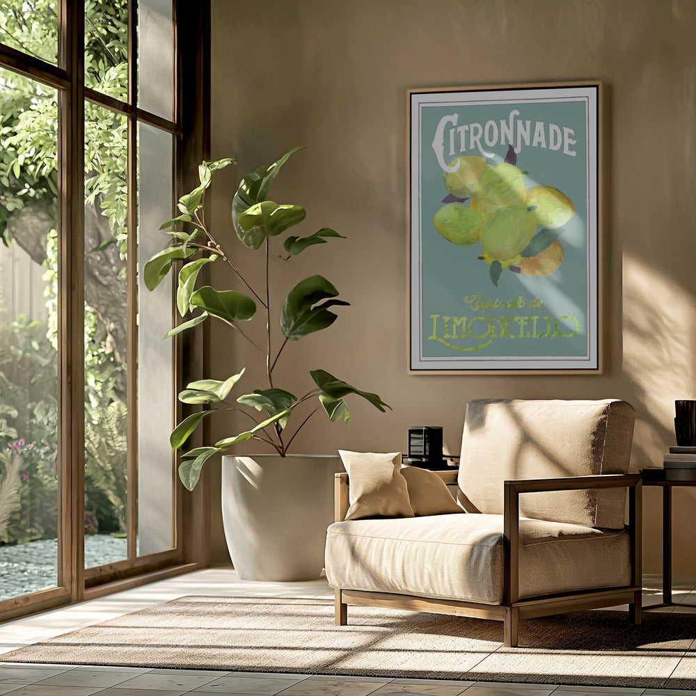 Citronnade Limoncello On Blue | Poster