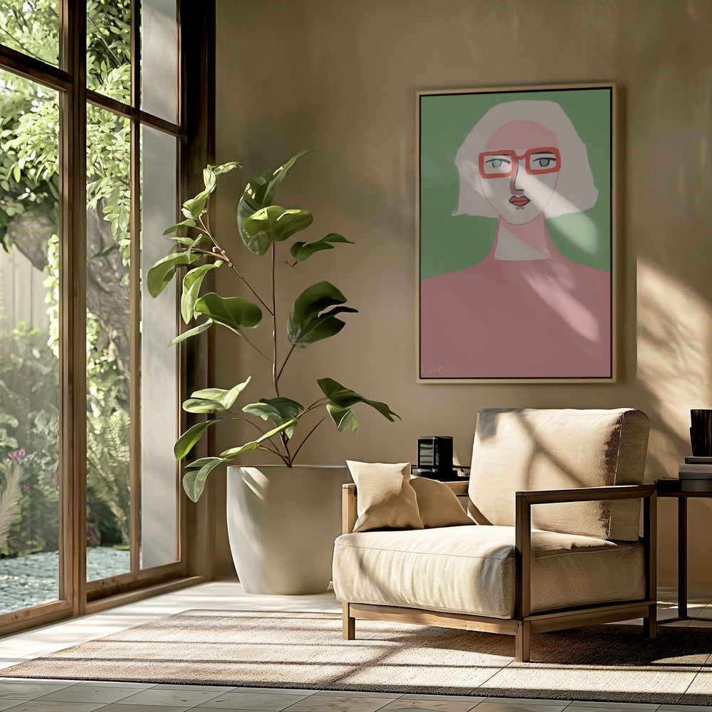 Dame mit hellem Haar | Poster