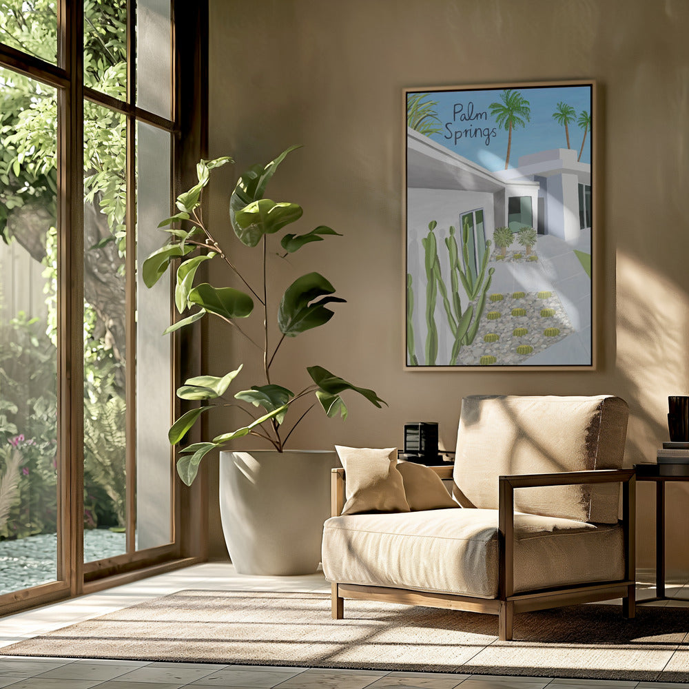 Moderne Architektur in Palm Springs von der Künstlerin Carla Daly | Poster