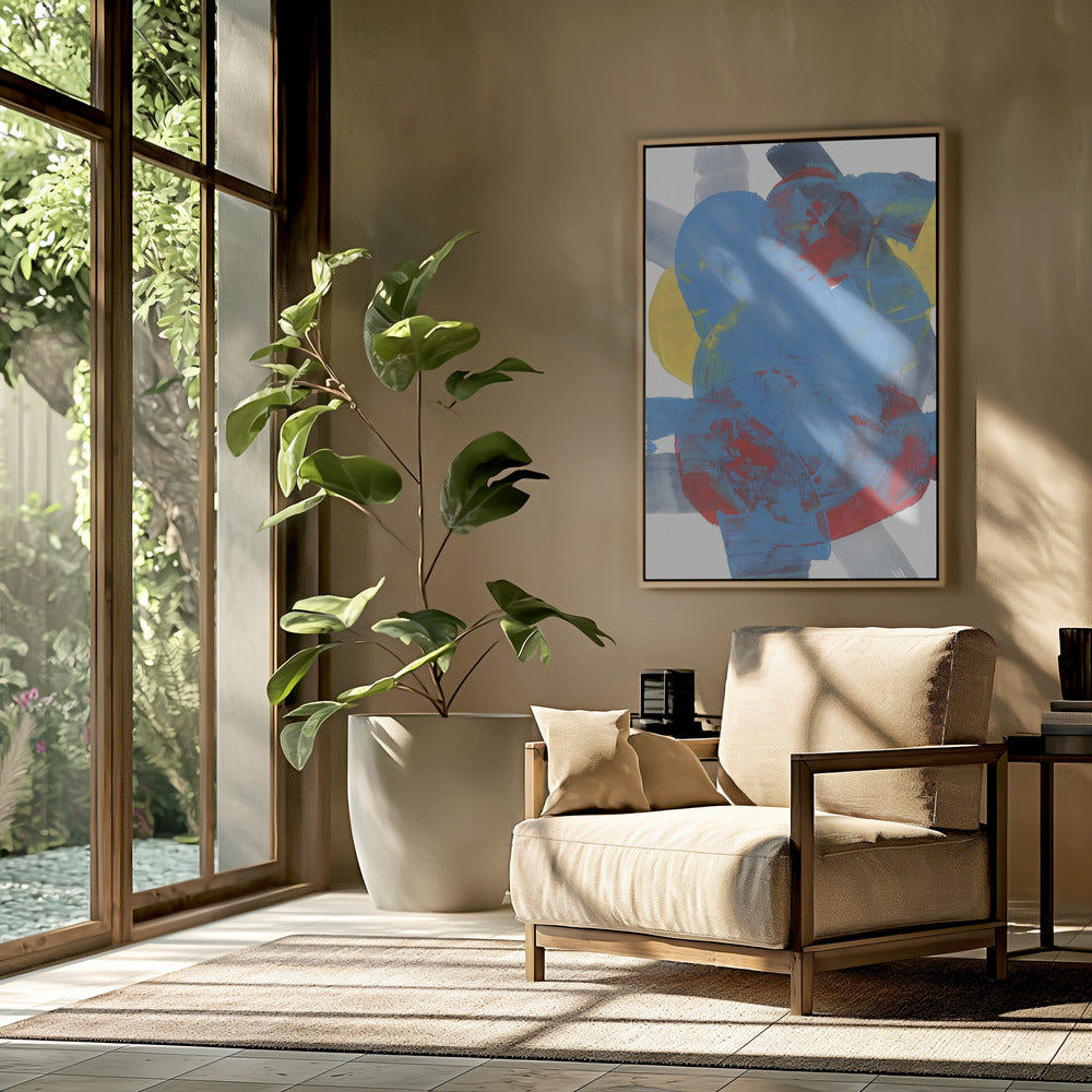Abstrakte blau-rot-gelbe Formen 2 | Poster