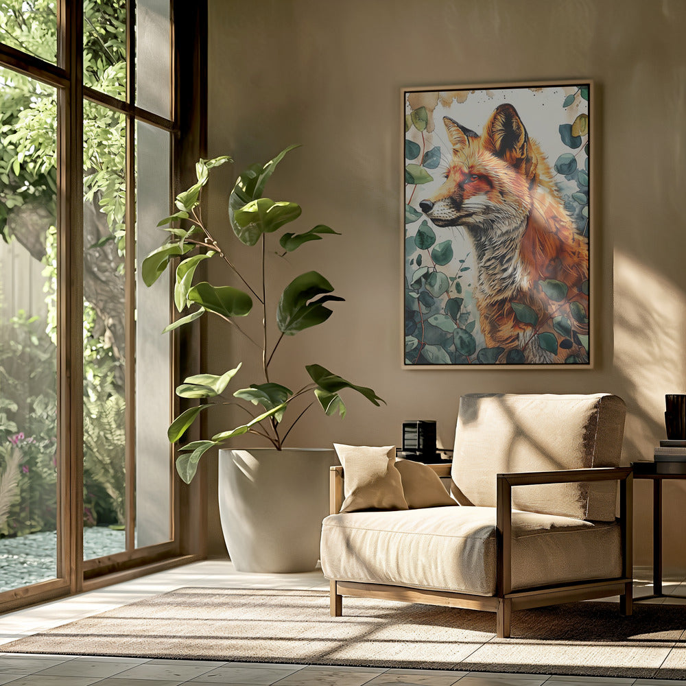 Tier Aquarell Kunst Fuchs 10 | Poster