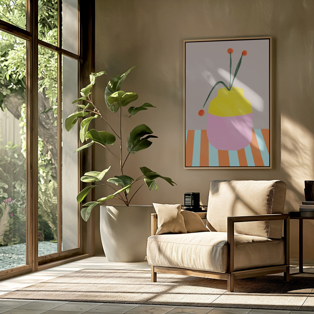 Kräftige Vase blüht | Poster