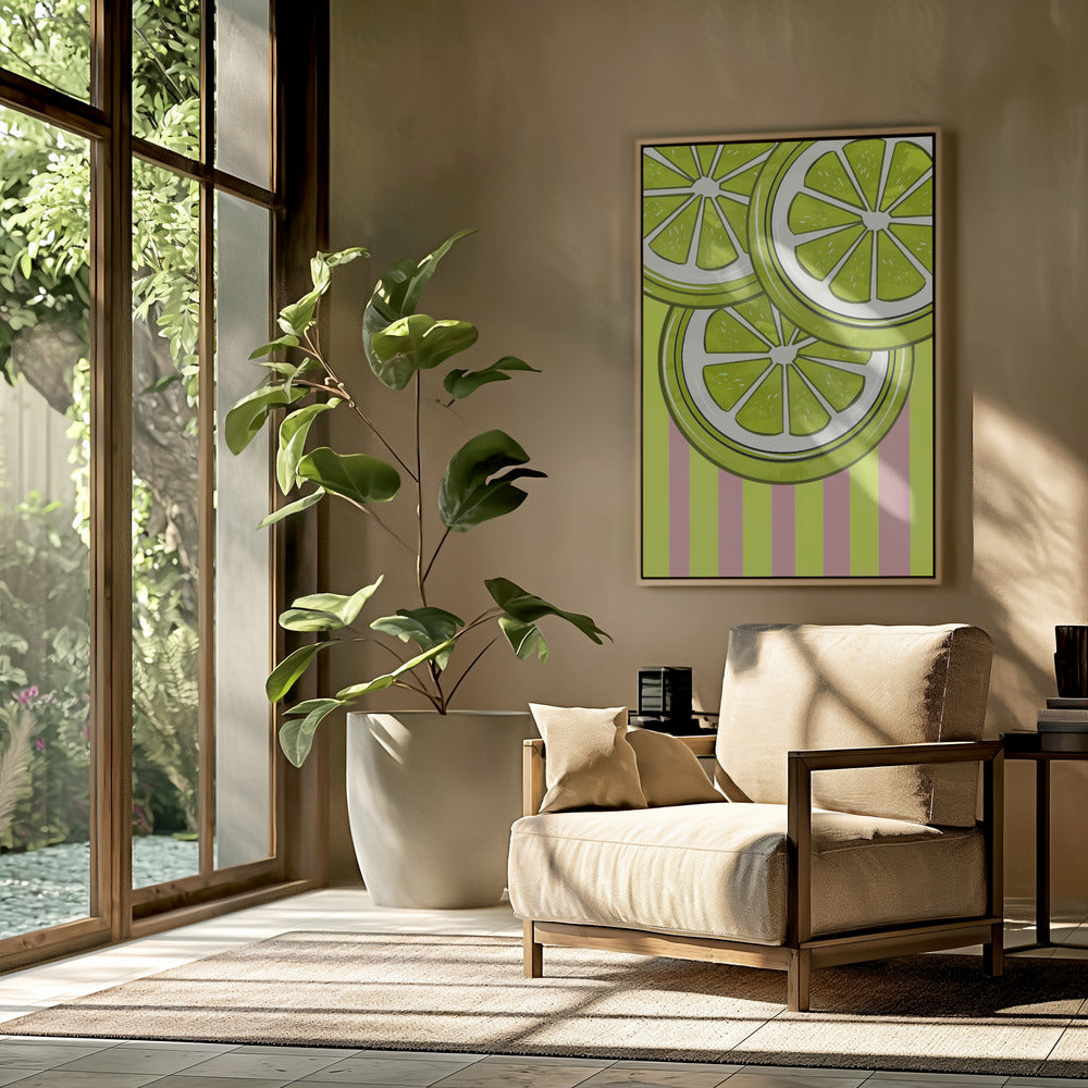 Limette auf Pink | Poster