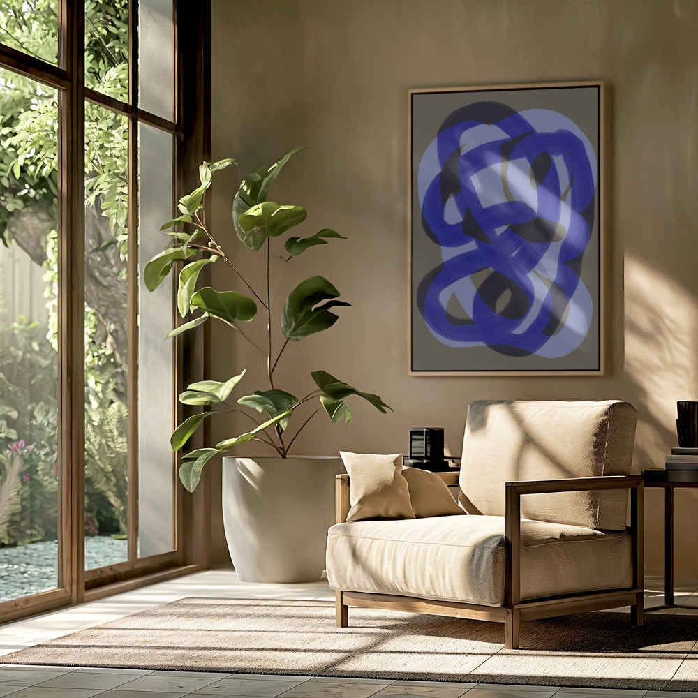 Blaue verschlungene Pfade | Poster