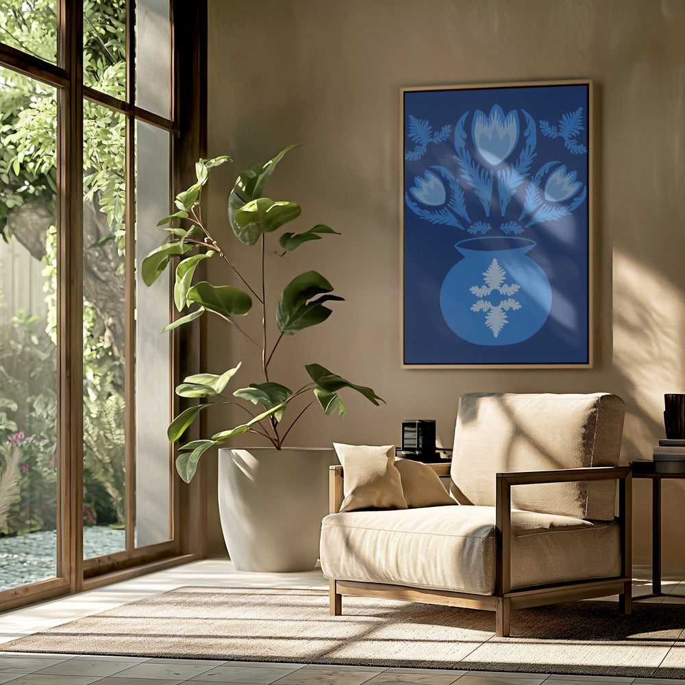 Leuchtende blaue Tulpen | Poster