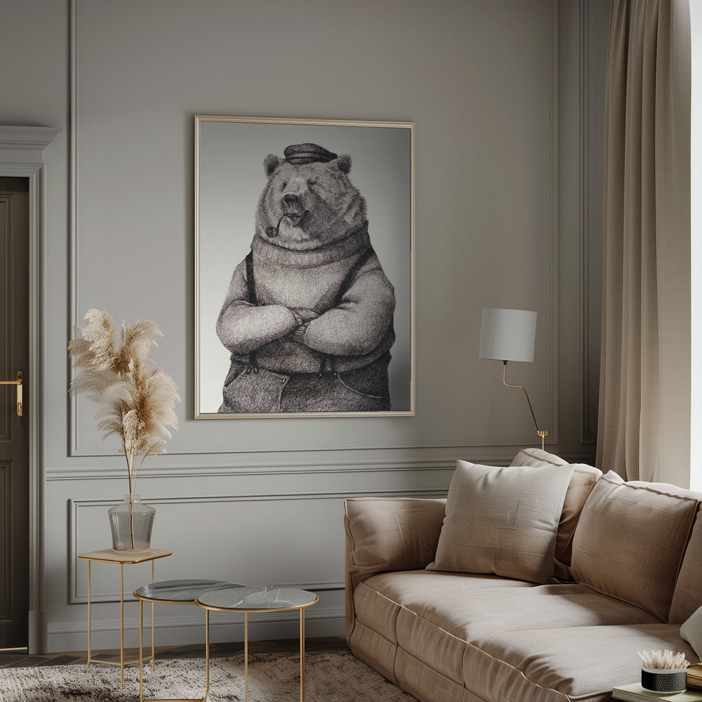 Bär im Vintage-Outfit | Poster