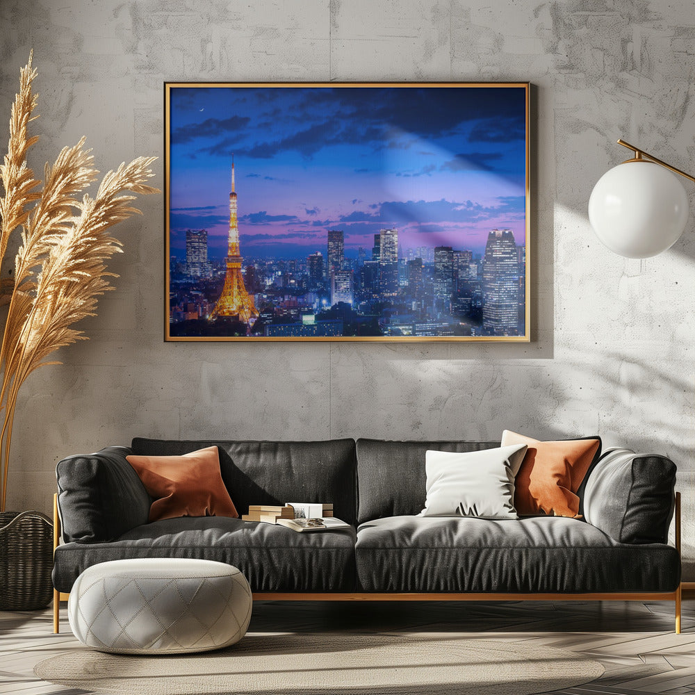 Tokio Nachtansicht | Leinwand
