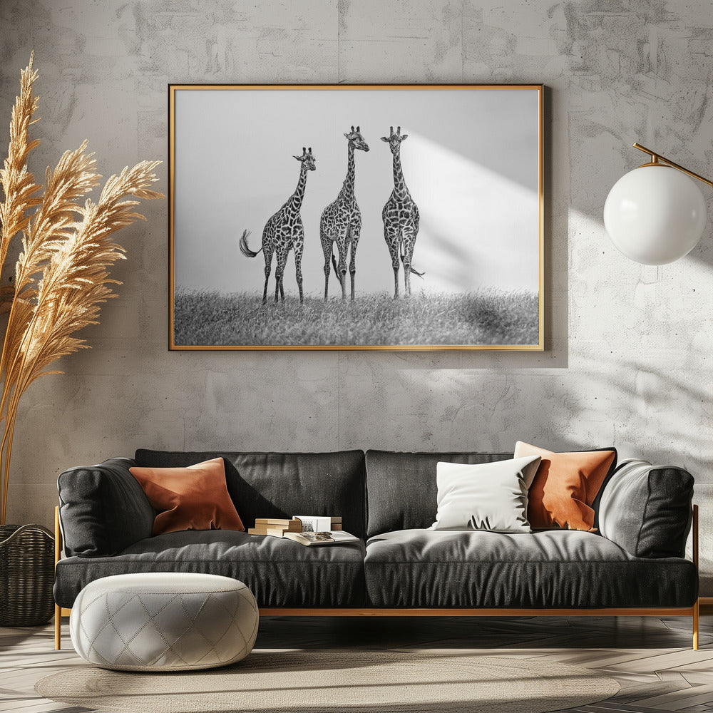 Giraffen in der Mara-Ebene | Leinwand