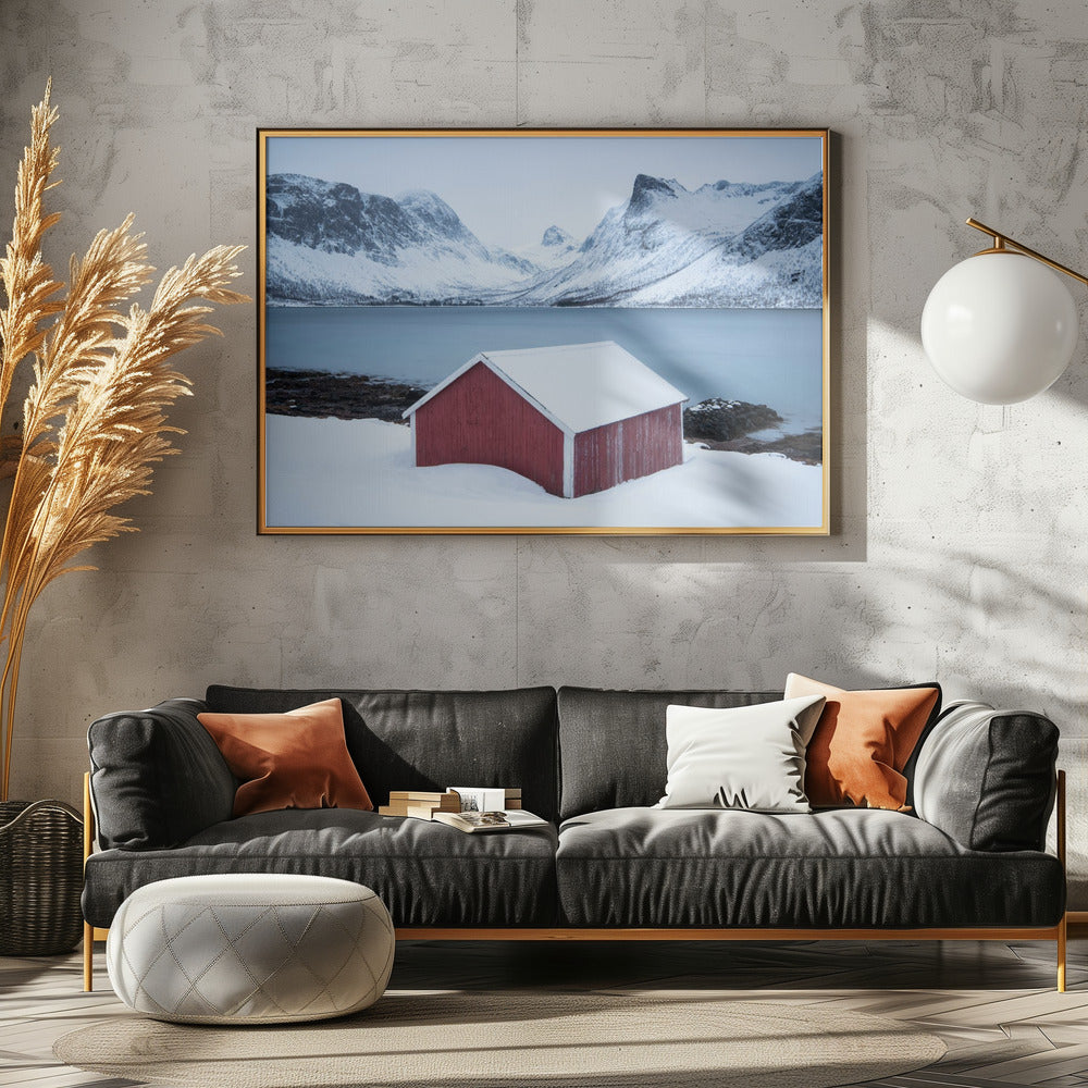 Rote Hütte | Leinwand