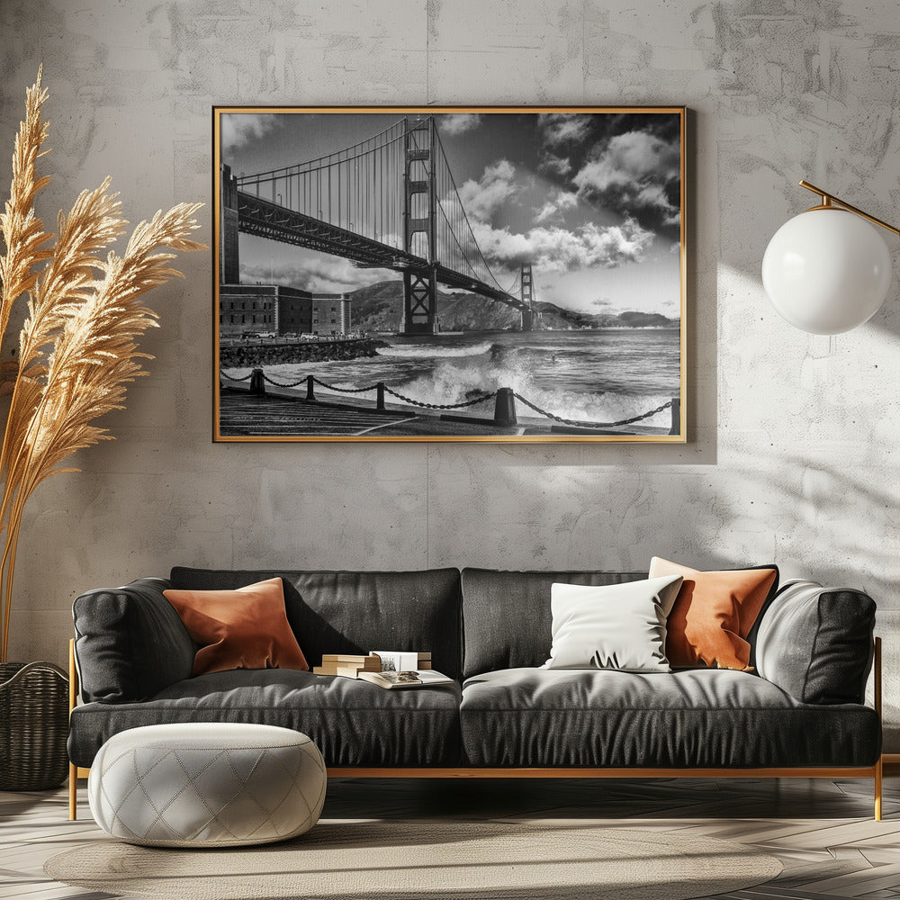 Surfen unter der Golden Gate Bridge | Poster