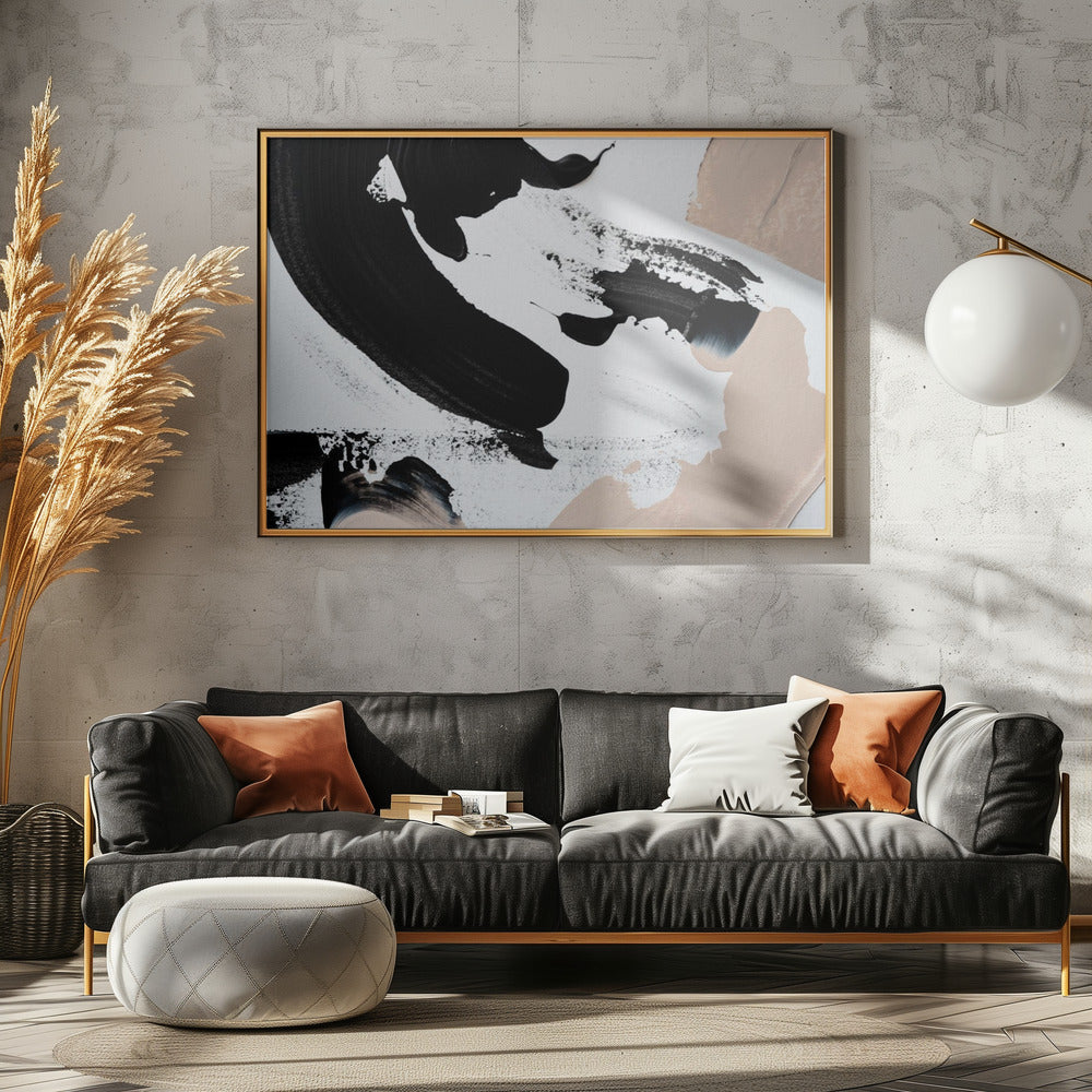 Schwarz und Nude | Leinwand