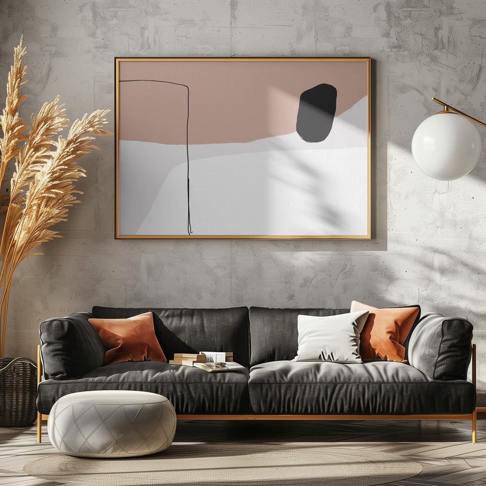 Minimalistische kräftige schwarze Formen | Leinwand