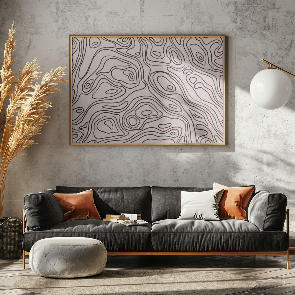 Kontur-Traumlandschaft | Leinwand