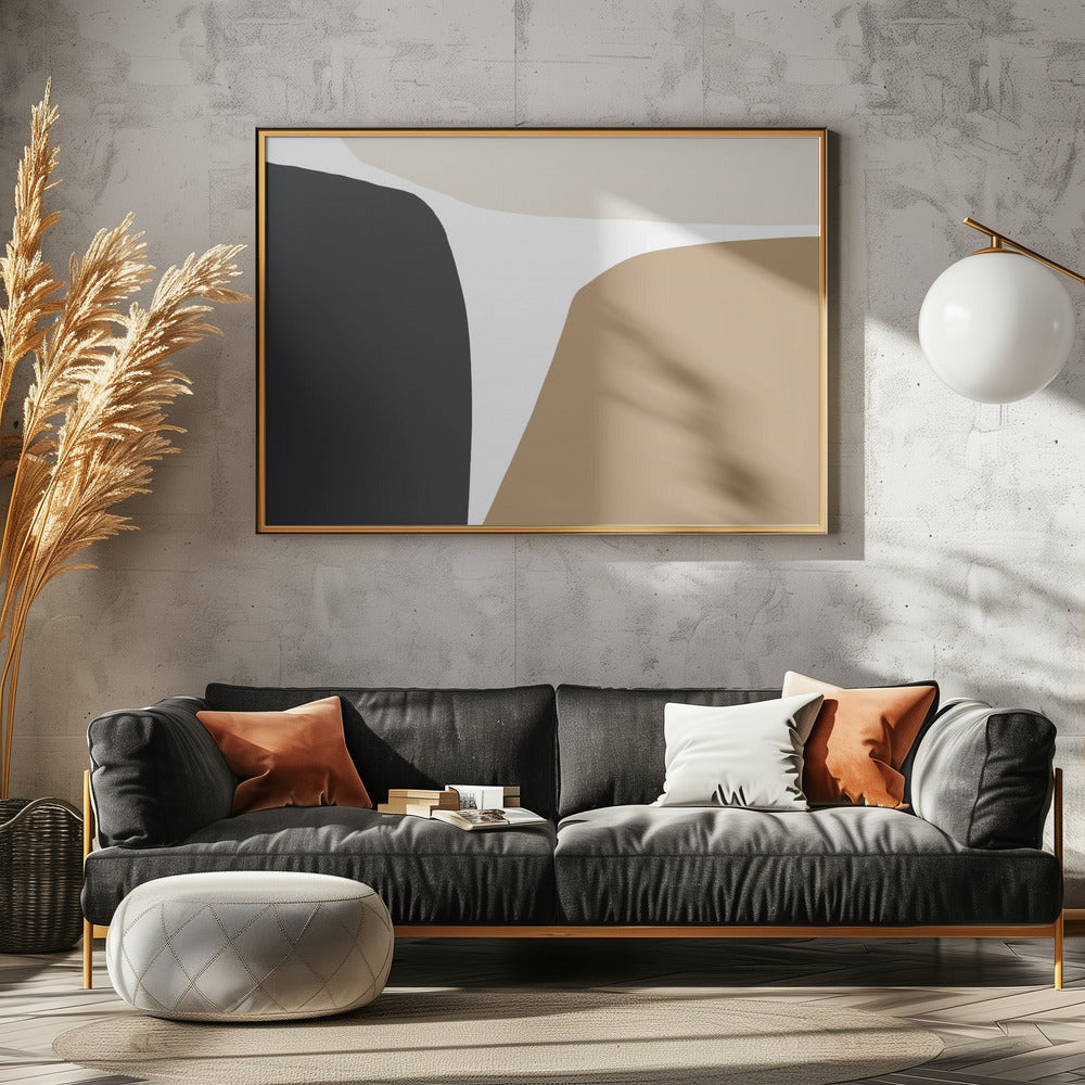 Geometric Shapes in Neutral Tones | Canvas
