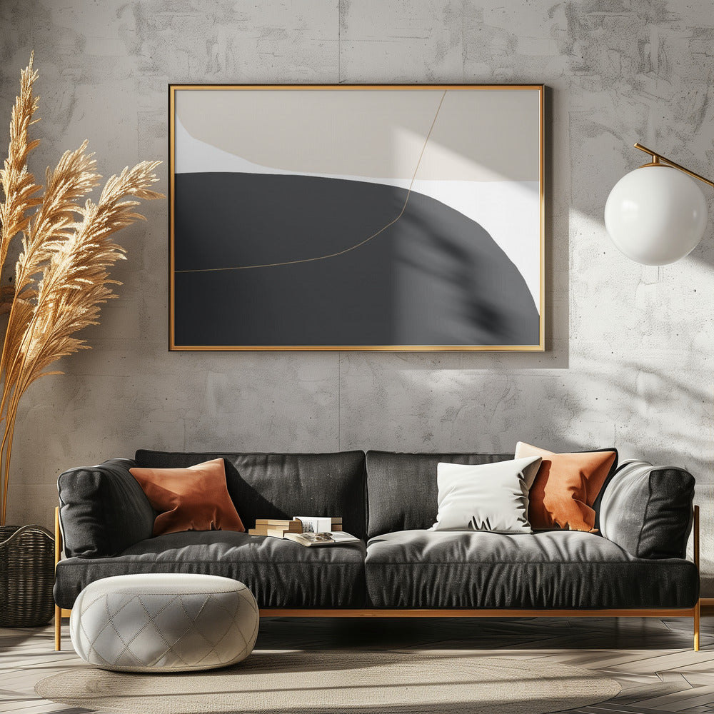 Gebogene Trennwand | Leinwand